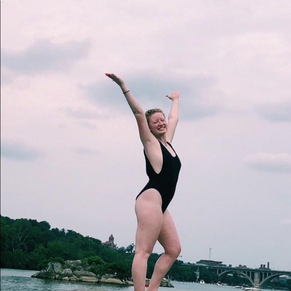 american eagle black one piece swimsuit